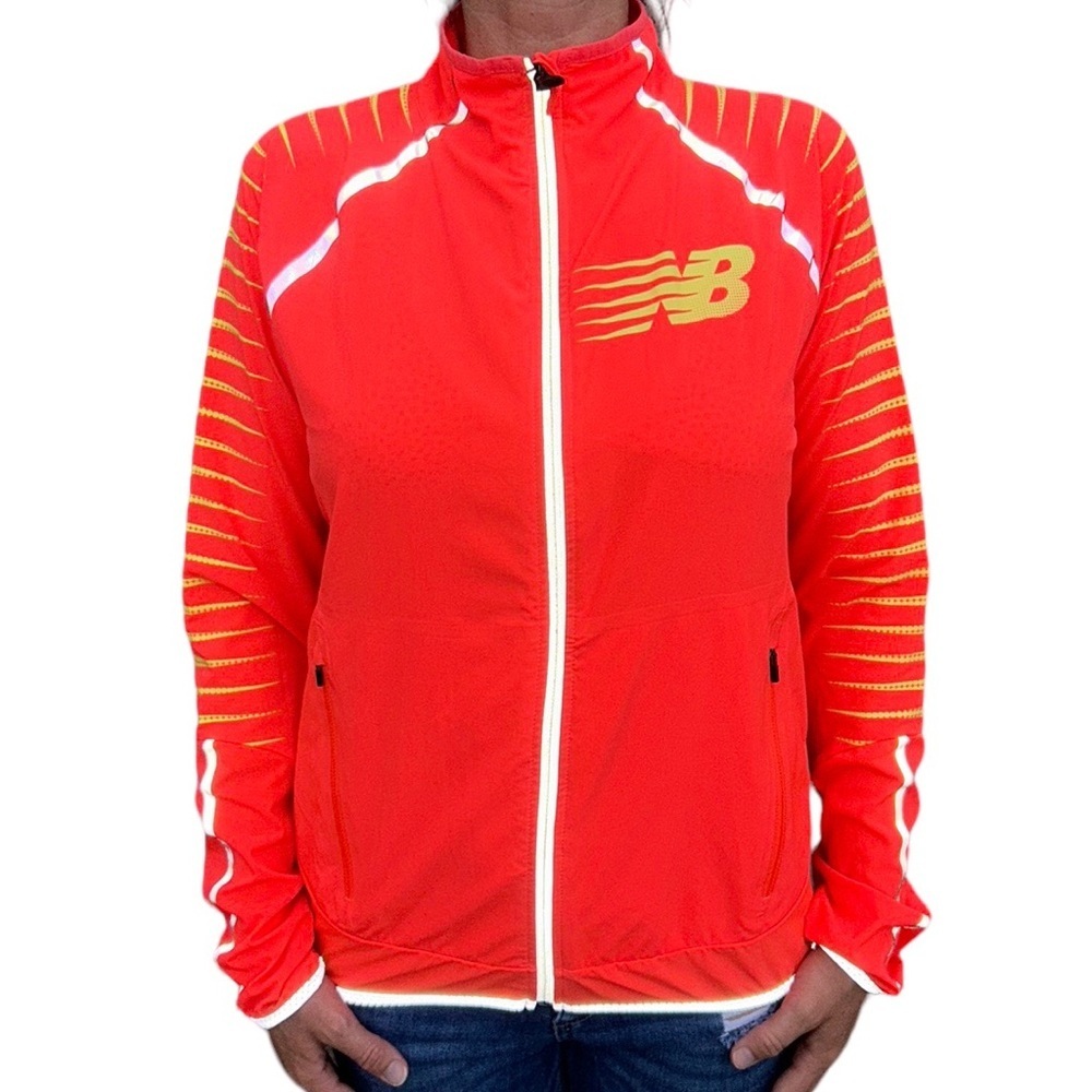 New Balance High Visibility Beacon Jacket Glow Coral M‎